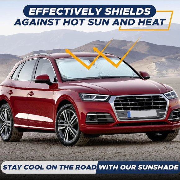 Car Windshield Sun Shade/Reflector (64 in x32 in) - Picture 2 of 7
